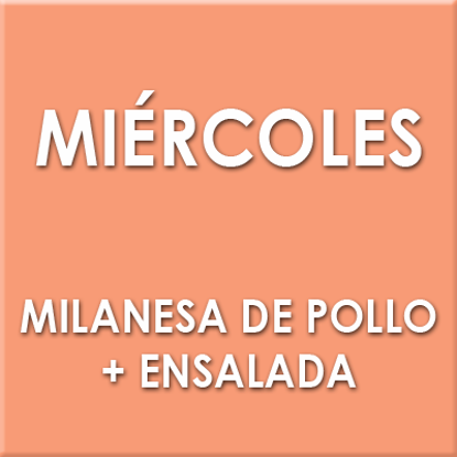 Imagen de Milanesa de pollo + ensalada (Miércoles)