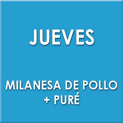 Imagen de Milanesa de pollo + puré (Jueves)