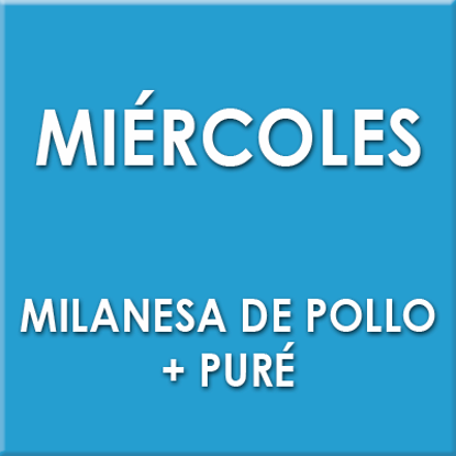 Imagen de Milanesa de pollo + puré (Miércoles)